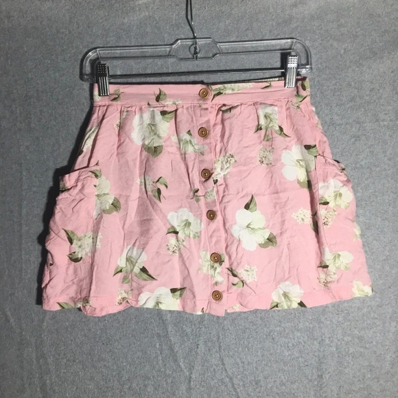 Girls Jessica Simpson Skirt Floral Pink Pockets Girly Cute Summer Spring - Picture 1 of 5